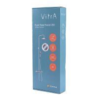 Душова система з термостатом VitrA AquaHeat Base Round 200 хром 88-A47305EXP