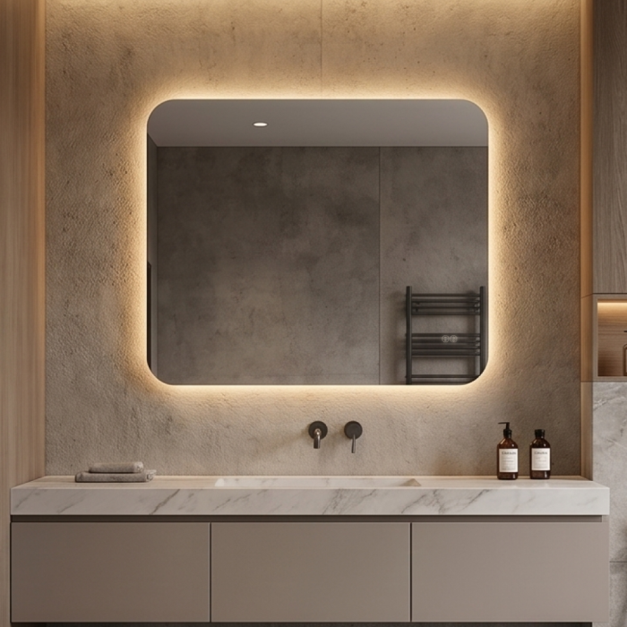 Дзеркало AquA PooL Ibiza Cassic 80x70 88-Ibz80d70+CWDd з фоновою LED підсвіткою