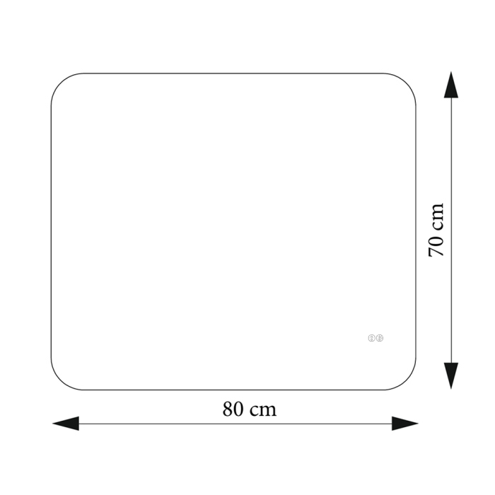 Дзеркало AquA PooL Ibiza Cassic 80x70 88-Ibz80d70+CWDd з фоновою LED підсвіткою