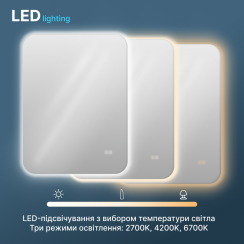 Зеркало Ibiza Cassic 80x70 88-Ibz80d70+CWDd с фоновой LED подсветкой