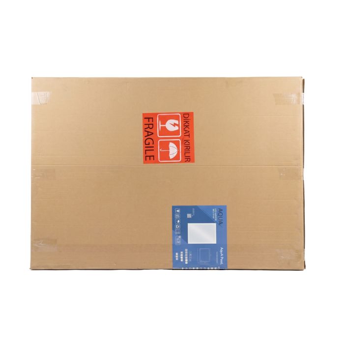 Дзеркало Aqua 80x70 88-Hra80s70-CWDd-mA з чорним профілем і Led підсвічуванням