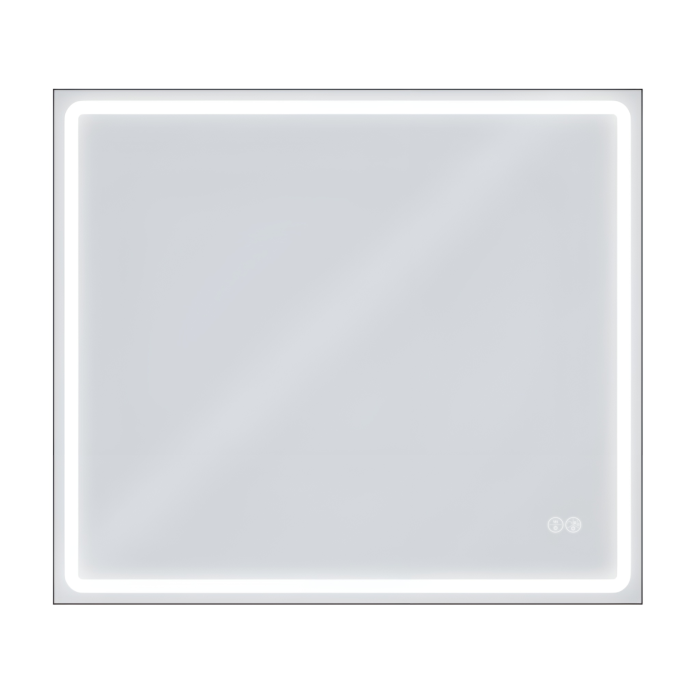 Дзеркало Aqua 80x70 88-Hra80s70-CWDd-mA з чорним профілем і Led підсвічуванням