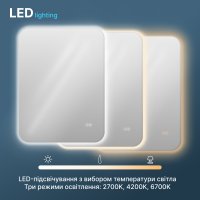 Зеркало Ibiza Cassic 80x70 88-Ibz80d70+CWDd с фоновой LED подсветкой