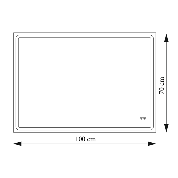Зеркало Nil 100x70 88-Nil100s70-CWDd с Led подсветкой