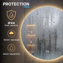 Зеркало Nova Cassic 80x80 88-Nva80d80+CWDd с фоновою LED подсветкой