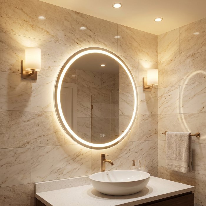 Зеркало Nova 70x70 88-Nva70s70-CWDd с Led подсветкой