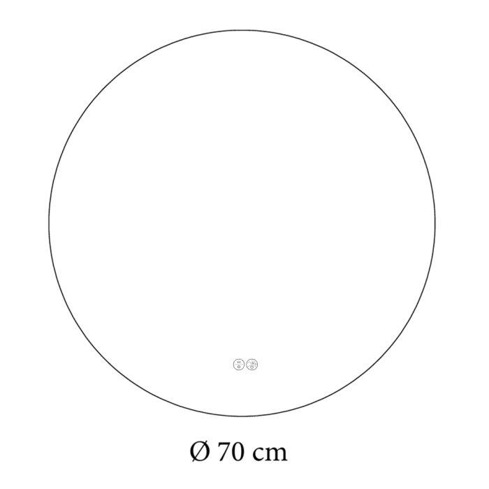 Зеркало Nova Cassic 70x70 Nva70d70+CWDd с фоновай LED подсветкой