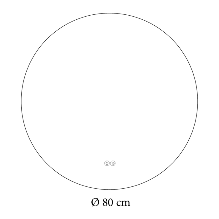 Дзеркало Nova 70x70 88-Nva70s70-CWDd з Led підсвічуванням