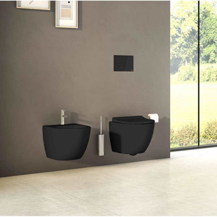 Панель змиву VitrA Origin Flush Plate черне скло 88-740-1601