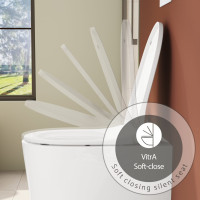 Унітаз підлоговий VitrA Zentrum Rim - Ex 88-9824B003-7216 з бачком та сидінням Soft Close