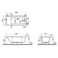Ванна акрилова VitrA Neon 150x70 88-52510001000