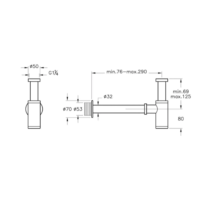 Сифон для раковини VitrA золото 88-A4512374