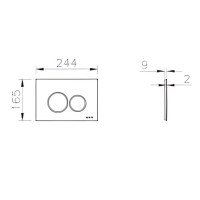 Панель змиву VitrA Origin Flush Plate чорний матовий 88-740-2411