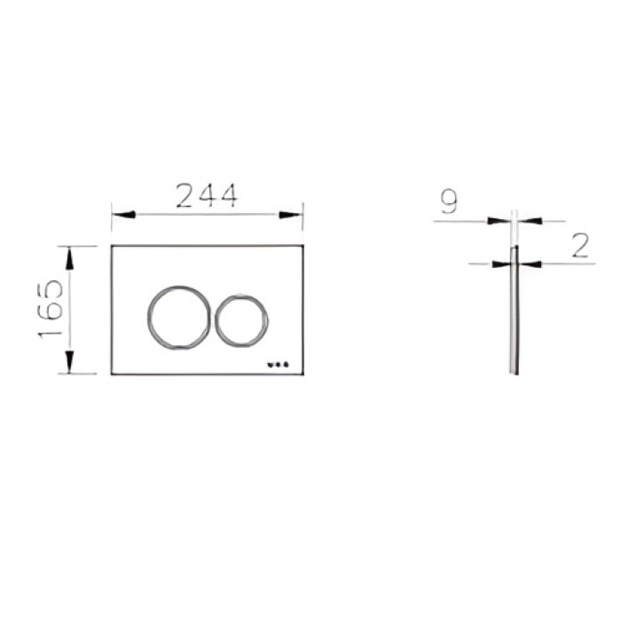 Панель змиву VitrA Origin Flush Plate брашоване золото 88-740-2425