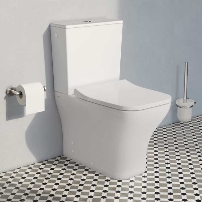Унітаз підлоговий VitrA Mia S SmoothFlush 88-9870B003-7203 з бачком і сидінням Soft Close