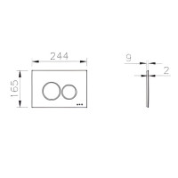 Панель змиву VitrA Origin Flush Plate хром 88-740-2480