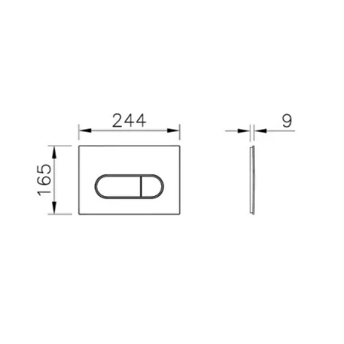 Панель смыва VitrA Root Round Flush Plate хром глянец 88-740-2280