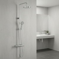 Душова система з термостатом VitrA AquaHeat Base Round 200 хром 88-A47305EXP