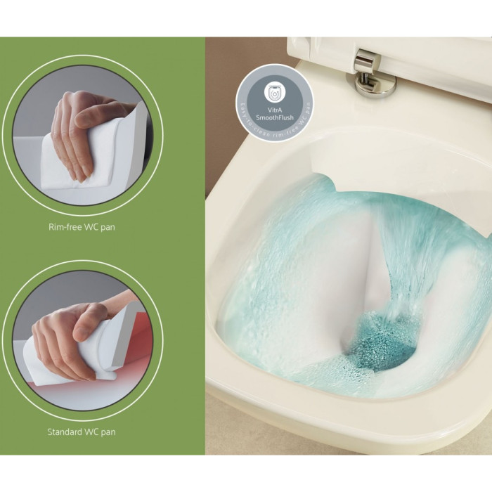 Подвесной унитаз VitrA Mia R SmootFlush 88-7510B003-7205 с сиденьем Soft Close