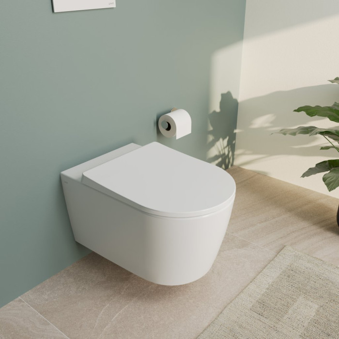 Подвесной унитаз VitrA Metropole Round QuaFlush 88-7910B403-0075 с сиденьем Soft Close