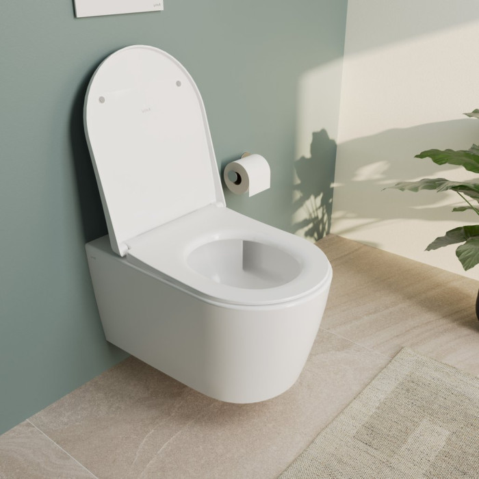 Подвесной унитаз VitrA Metropole Round QuaFlush 88-7910B403-0075 с сиденьем Soft Close