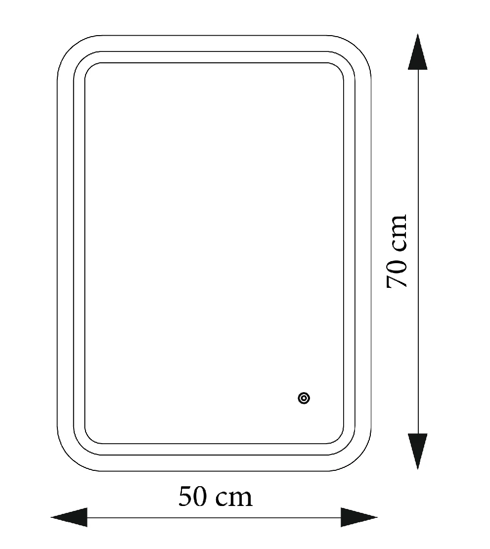 Зеркало Ibiza 50x70 88-Ibz50s70-CWDd с Led подсветкой
